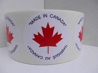 Made In Canada Fabrique Au Canada 1.75 Circle Stickers Labels 250/roll Made In Canada Fabrique Au Canada 1.75 Circle Stickers Labels 250/roll