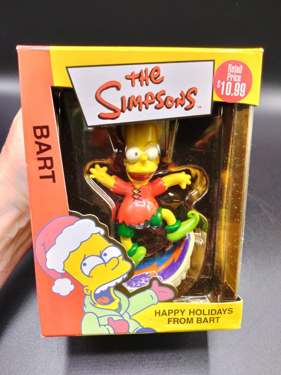 The Simpsons Bart Snowboarding Holiday Christmas Ornament 2003 | eBay