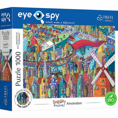 Trefl Puzzle UFT Eye Spy Sneaky Peakers - Amsterdam, Niederlande, 1000 Teile