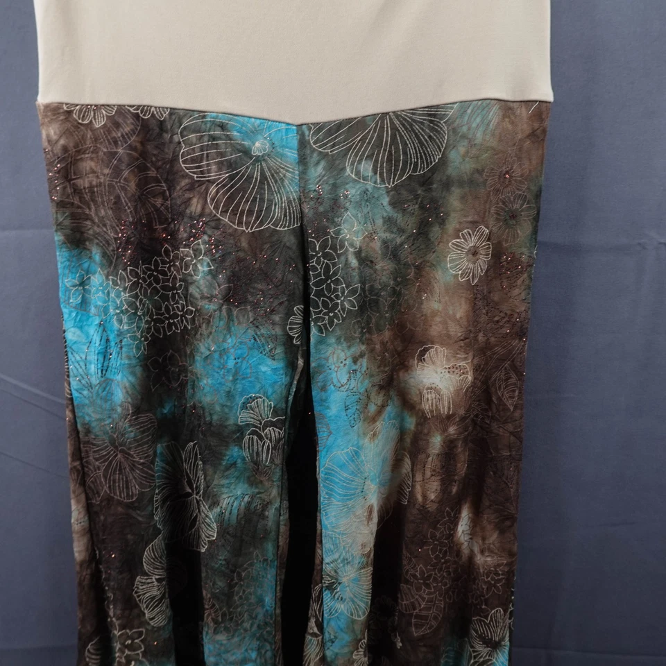 Pantalones Palazzo Body Central para Mujer Pequeños Brillantes Transparentes Boho Festival Indie Artístico Foto 2 de 4