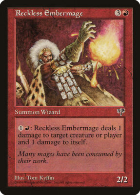 4x Reckless Embermage - LP - Mirage - SPARROW MAGIC mtg