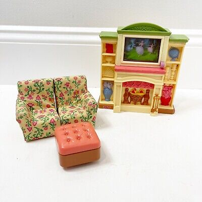 Vintage Fisher Price Loving Family Dollhouse and Accessories 