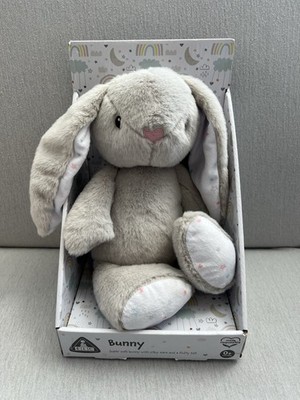 Frühförderzentrum ELC grau Hase Kaninchen Stofftier Baby Tröster Stern Ohren