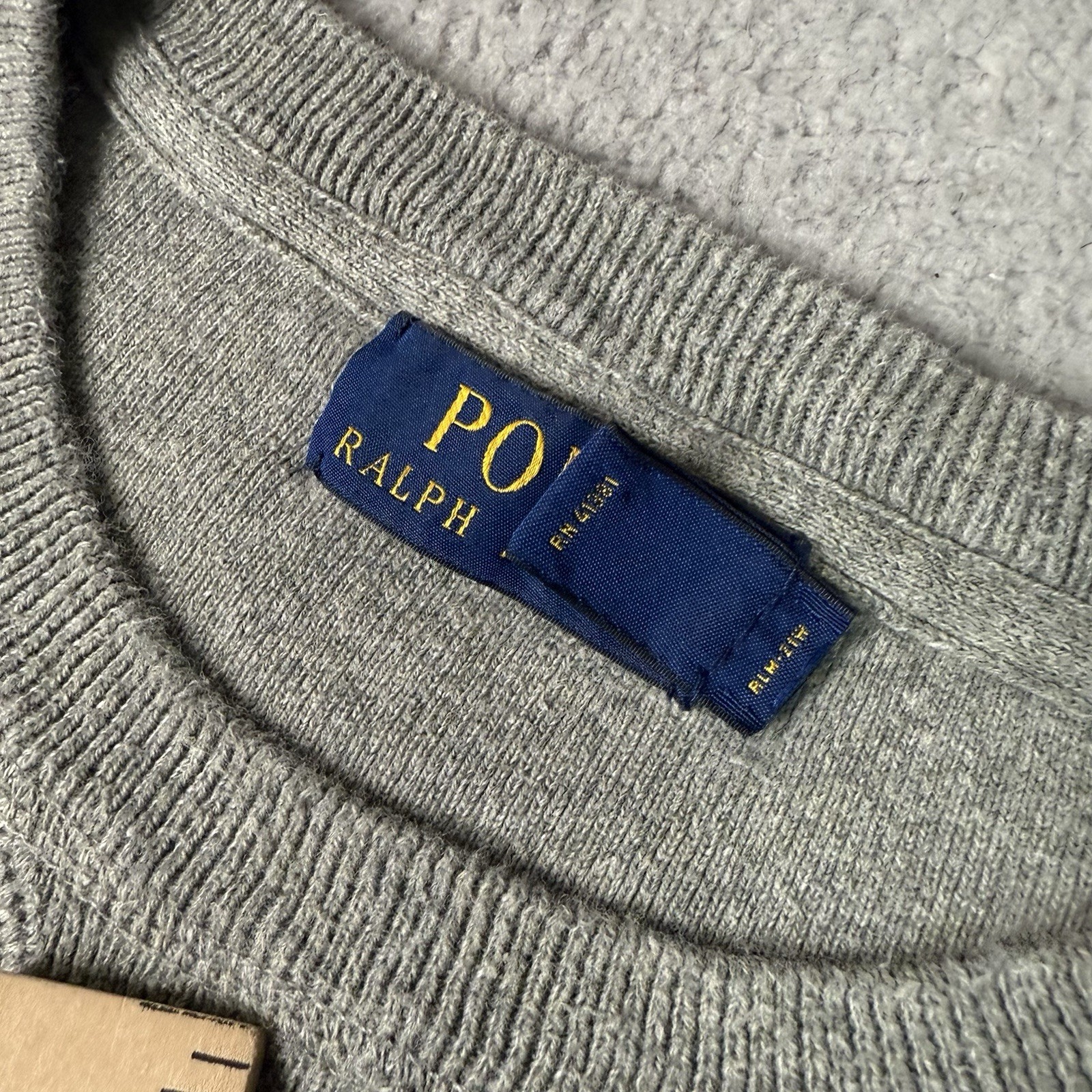 Polo Ralph Lauren vintage felpa uomo XXL grigio piccolo pony pullover girocollo
