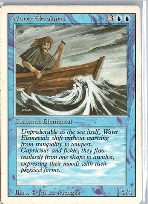 Water Elemental Uncommon Revised Edition Magic: The Gathering Moderately Played