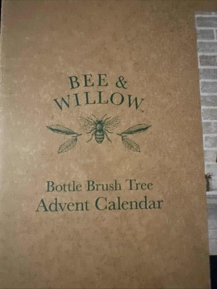 Bottle Brush Tree Advent Calendar 25 - 5" Trees w/ Wood Base by Bee & Willow NIB - Image 4 of 4
