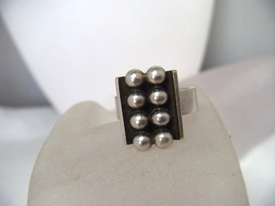 Modernist Elis Kauppi for Kupittaan Kulta Sterling Silver Ring Finish