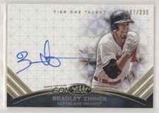 2018 Topps Tier One Talent 197/295 Bradley Zimmer #TTA-BZ Auto d4m