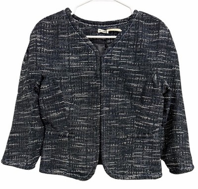 Leon Max Limited Edition Tweed Multi Black Blazer Women s Size 6