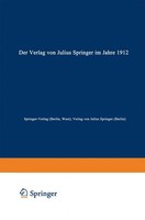 Verlag Von Julius Springer (U. A.) | Der Verlag Von Julius Springer Im Jahre...