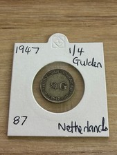 1947 Netherlands 1/4 Gulden Silver Coin (87)