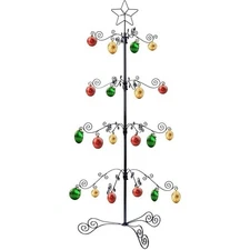 Wrought Iron Christmas Tree Ornament Display Stand Holder Hanger Wire Hanging