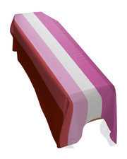 Lesbian Pink Pride Coffin Drape Flag - Premium Quality and Made To Order in UK