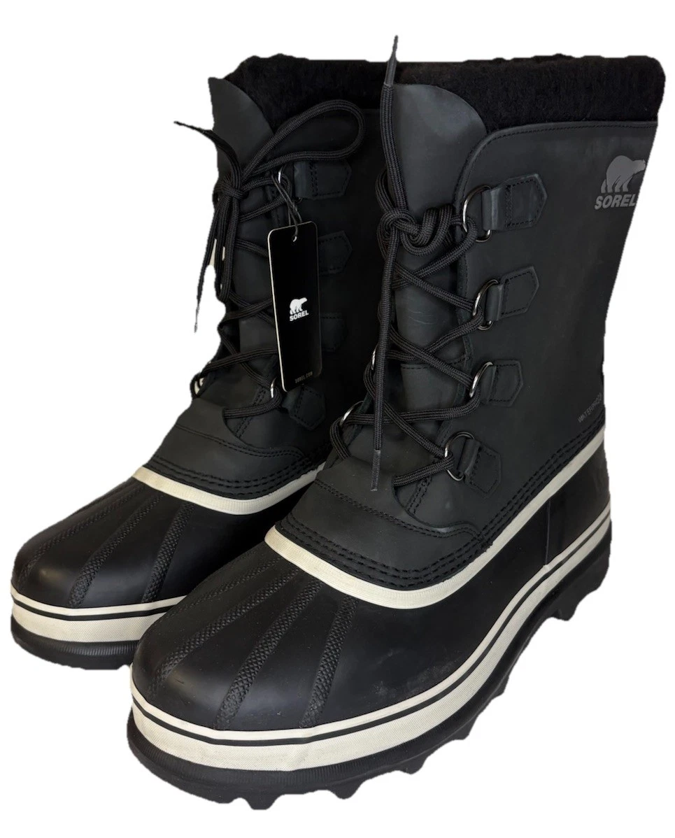 Sorel Caribou WP Black Boots Size 13M