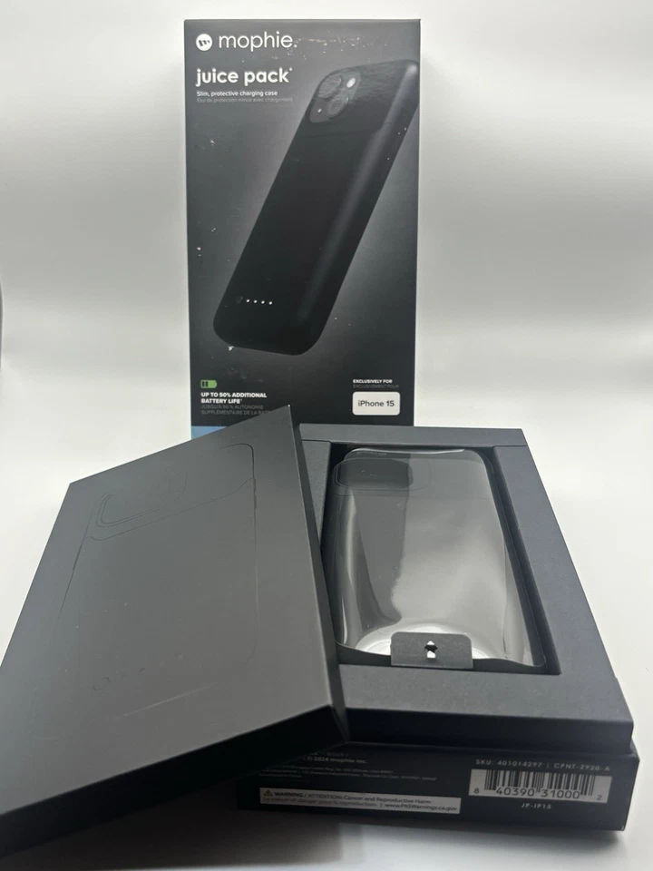 Mophie Juice Pack Charging Case for iPhone 15 – Black | 2,400mAh Battery, Slim - Image 4 of 4