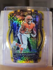 2022 Select David Montgomery Die Cut Gold Mojo 09/10