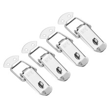 4 Pcs 0.8 Inch 304 Stainless Steel Spring Loaded Toggle Latch with Lock, Silver