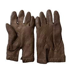Vintage Brown Soft Leather Winter Driving Gloves See Pics Womens Lined Small M