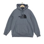 North Face Hoodie Mens Size XL Grey Embroidered Outdoor Casual Athletic