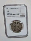 1917 S Walking Liberty Half Dollar 50C OBVERSE Mint Mark NGC G4