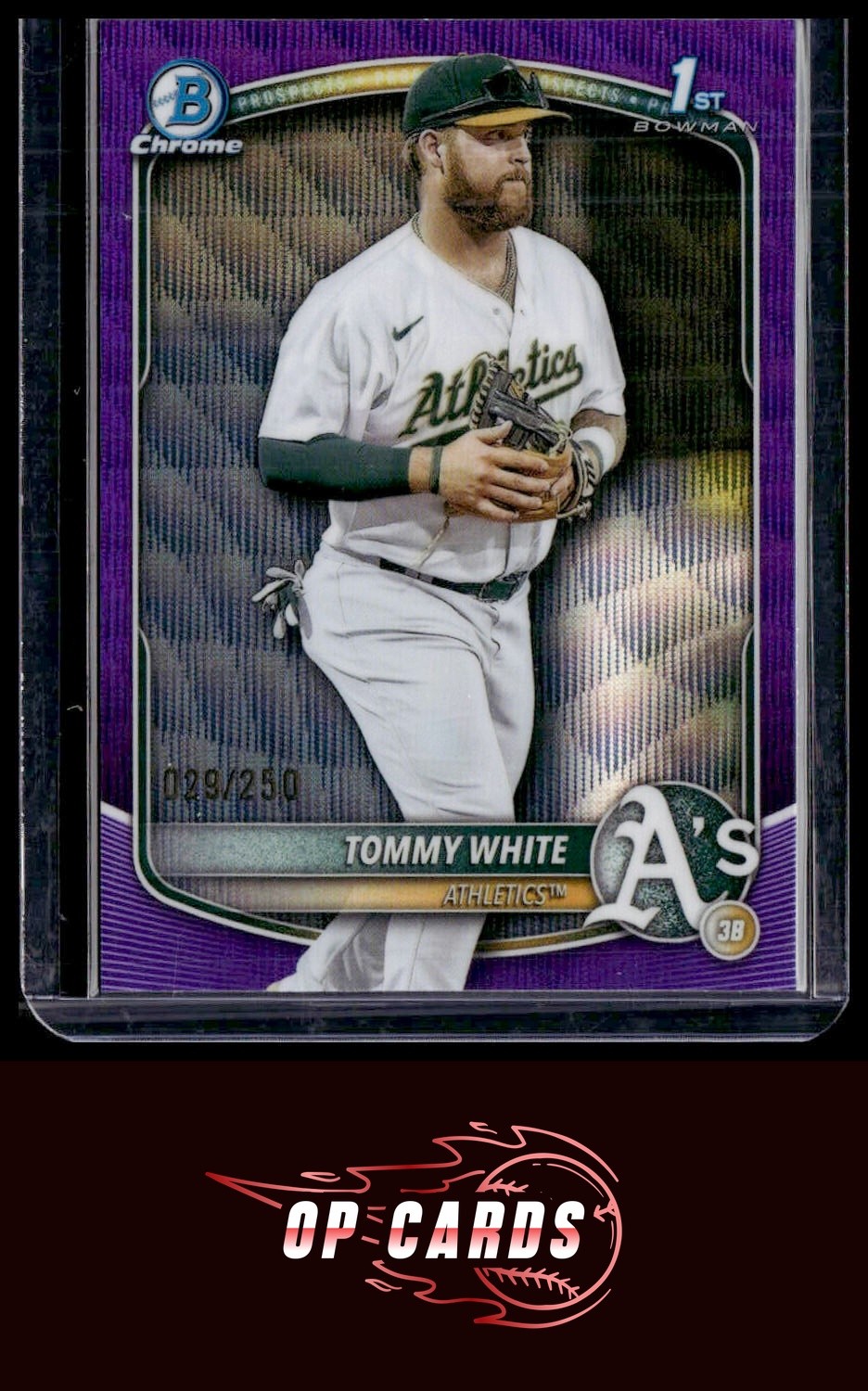 Tommy White 2025 Bowman Chrome #BCP-251 Purple Wave Refractor #/250