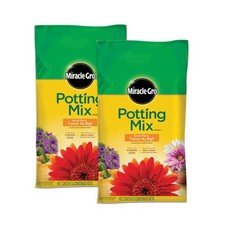 2-Pack Miracle-Gro Potting Mix, For Container Plants, Flowers, Vegetables,