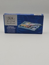 WINSOR  NEWTON Sketchers Pocket Box w/12 Half Pan Paints/Brush NEW Sealed Paint