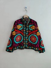 Handmade Uzbek Velvet Suzani Jacket Outerwear Boho Chic Coat Women's Wear Jacket