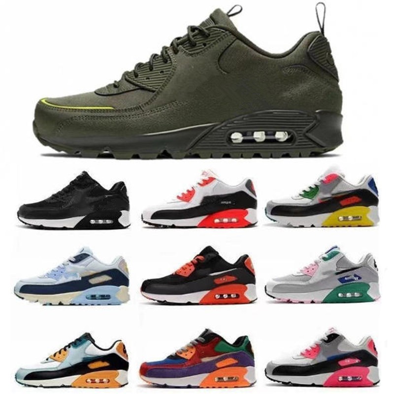 Para hombres Mujeres 90 Entrenadores Informales Gimnasio Deportes Correr Zapatos Malla AAirMax Tenis
