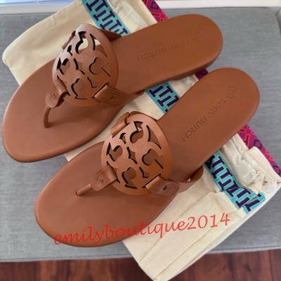 Tory Burch ブラウン ミュールUS7.5 NIB Tory Burch Miller Size 10.5 Miele Calf Leather Sandals Brown