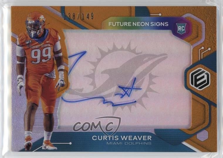 Car Maintenance Sign 2020 Panini Elements Future Signs Orange 38/149 Curtis Weaver Rookie ...