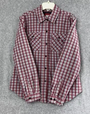 Vintage ESPRIT Y2K 90s Womens Plaid Flannel Quilted Lined Size Large