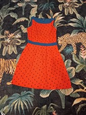Tommy Hilfiger Red Nautical Sailboat Print Sleeveless Fit & Flare Dress Womens 4