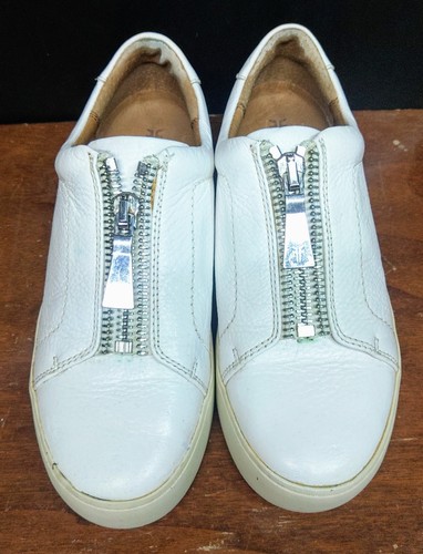 FRYE Damen Ivy Leder Low-Top Schnürschuhe Turnschuhe Tennisschuhe weiß Größe 7,5M - Bild 2 von 11
