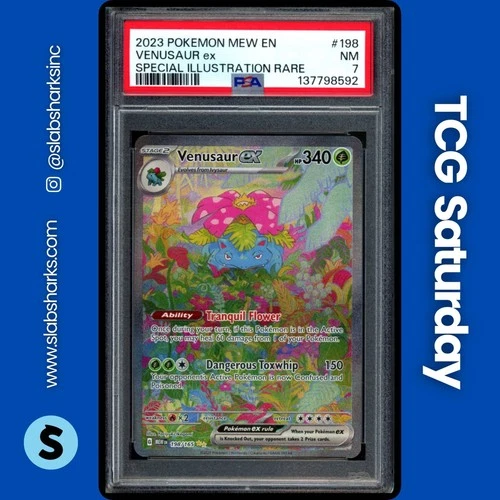 2023 POKEMON SV 151 #198/165 VENUSAUR EX SPECIAL ILLUSTRATION RARE PSA 7