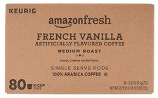 French Vanilla Medium Roast K-Cups 80 Ct, Keurig Compatible Coffee Pods