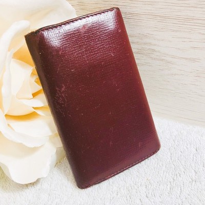 Cartier Must de Cartier キーケース ボルドー Cartier Must de Cartier Bordeaux Leather Key Case Gold Hardware