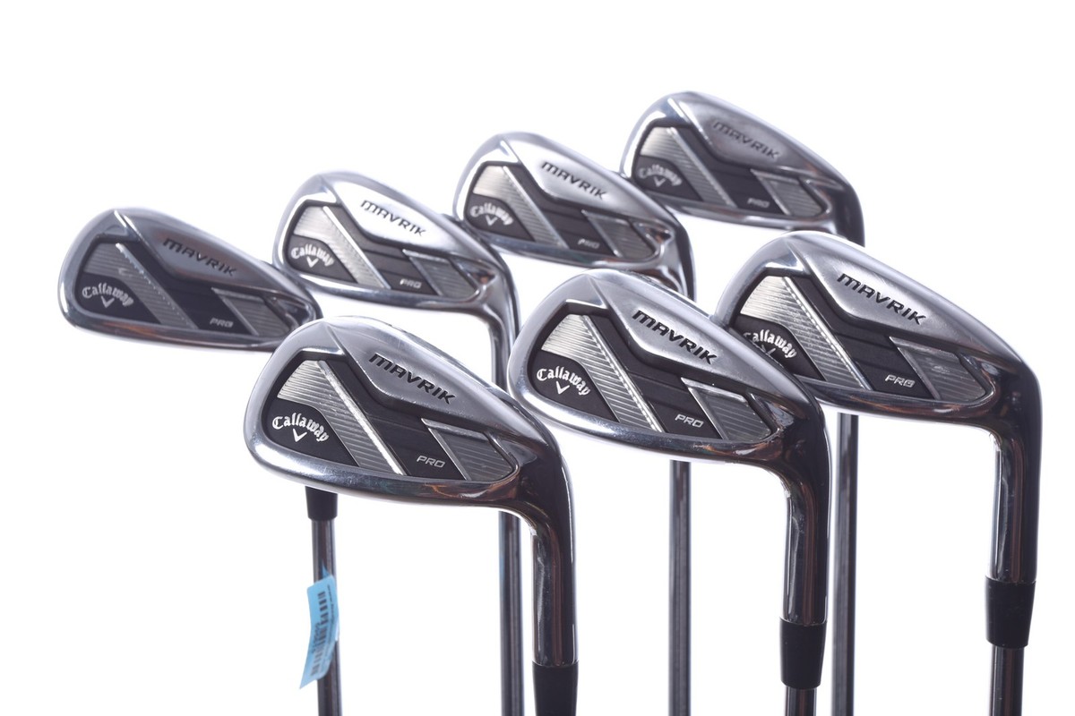 【美品】CALLAWAY MAVRIK PRO 4UT N.S PRO S Callaway Mavrik Pro Iron Set 4-PW -0.25 in Stiff Flex Steel Shaft