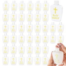 40 Pcs Holy Water Bottles Bulk 2oz Plastic Holy Water Empty Containers  Reus...