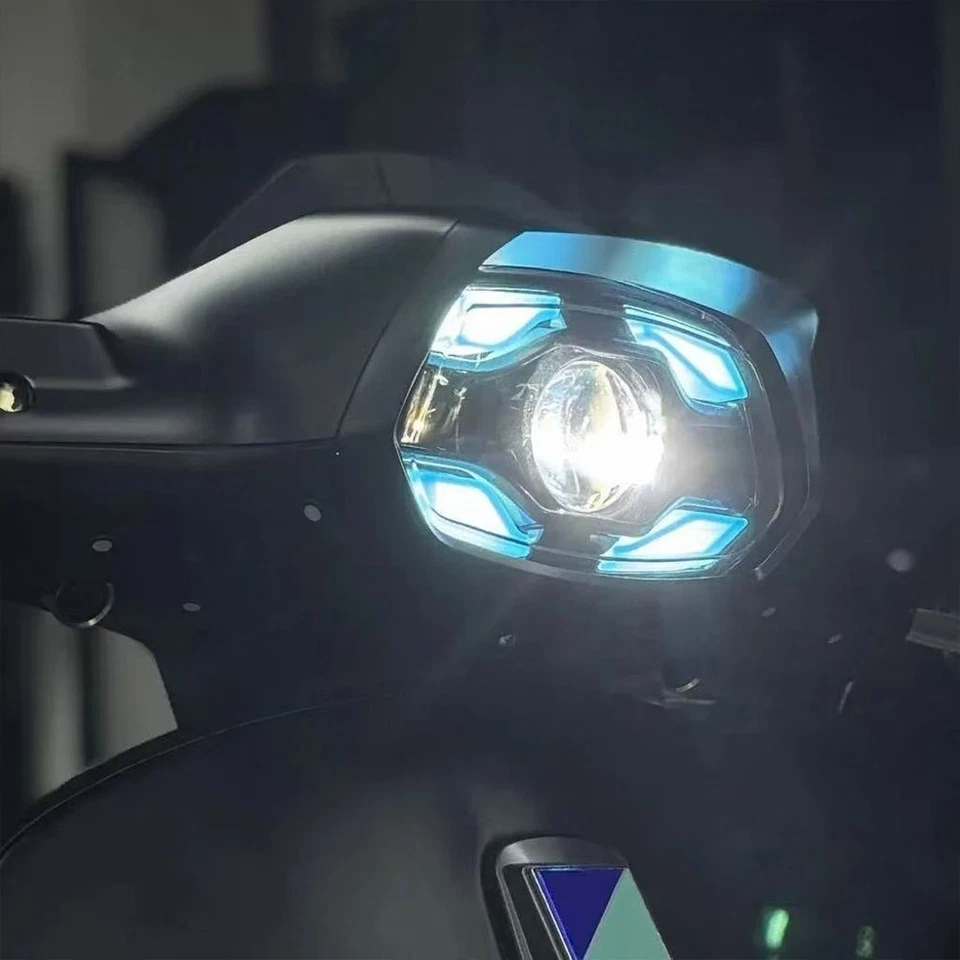 Motorcycle Front LED Headlight Headlamp Head Light Fairing For Vespa Sprint 150 - Image 4 of 4