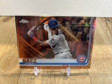 2019 Topps Chrome Javier Baez SP Variation Orange Refractor #11/25