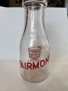 Fairmont One Pint Dairy Bottle. Green Bay Wi.