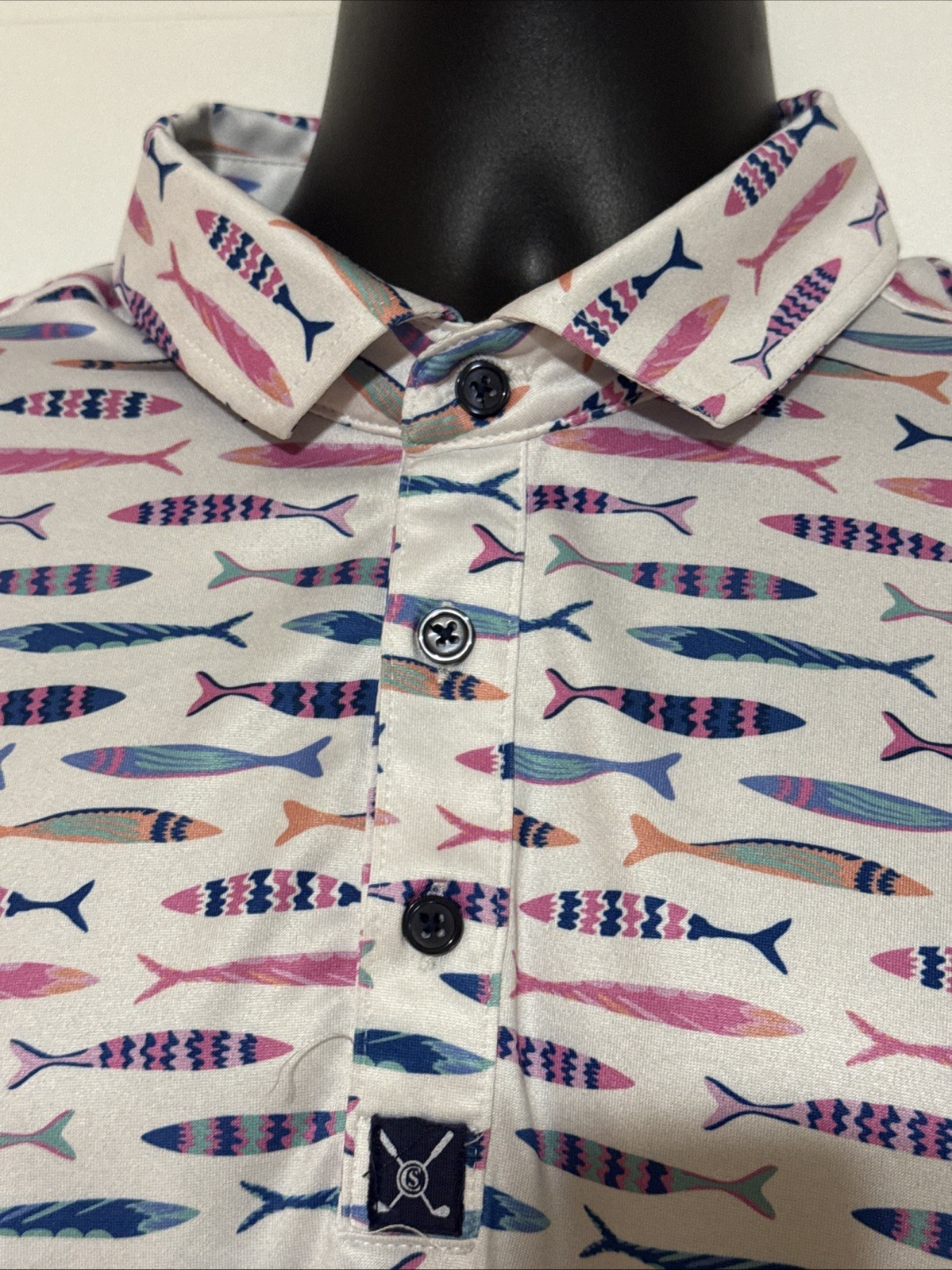 Con.struct Fish Pattern Golf Quick Dry Performanc… - image 4