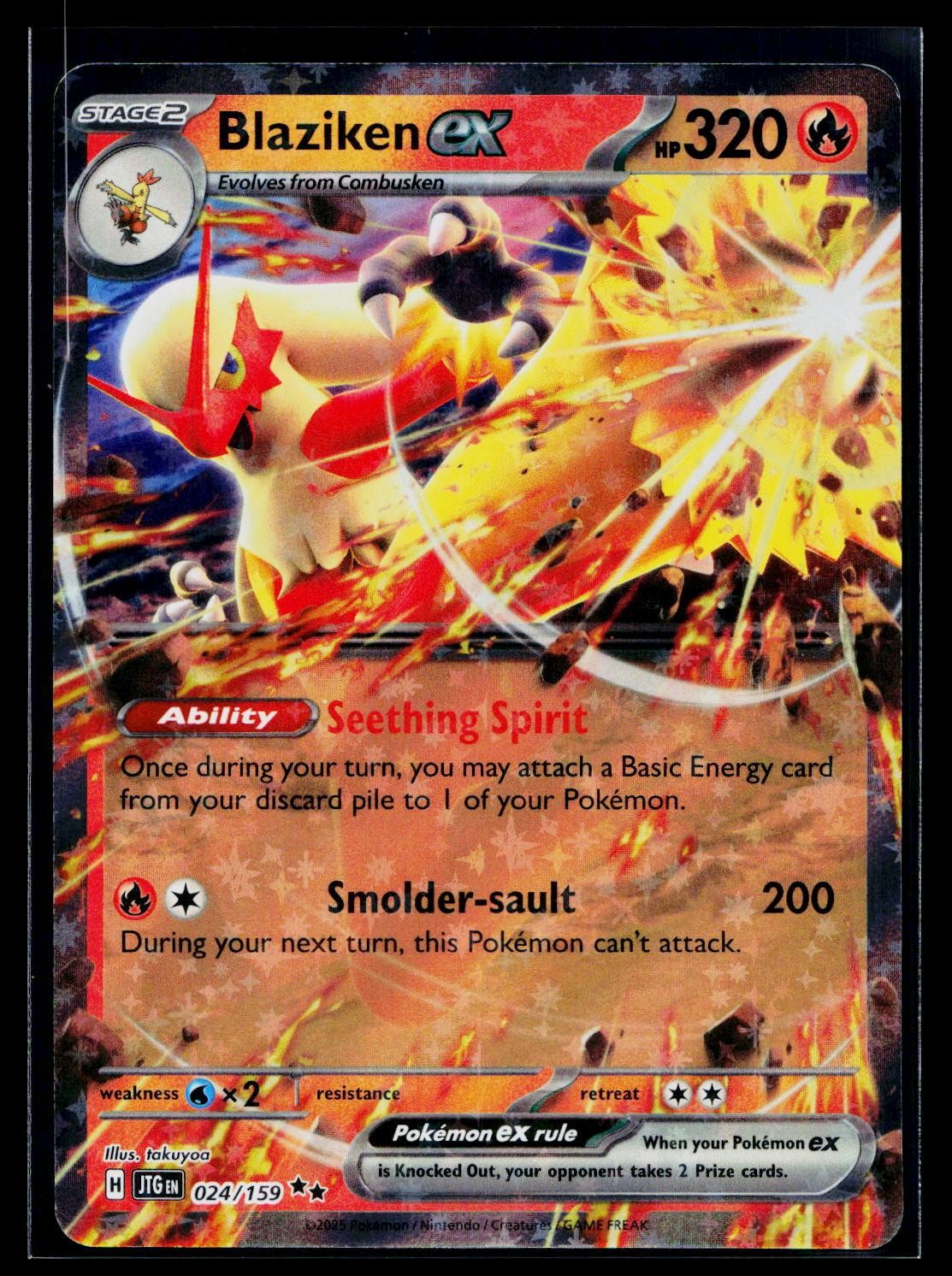 Blaziken ex 024/159 Journey Together Holo Double Rare Near Mint