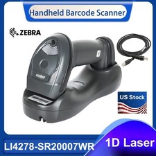 Symbol LI4278-SR20007WR Bluetooth Wireless 1D Barcode Scanner w/ Cable Cradle