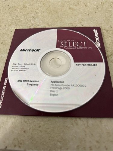 Microsoft Cd Rom Ebay Vintage Microsoft SELECT CD-ROM - May 1999 Release Burgundy | eBay