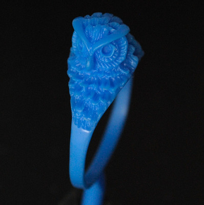 2 pcs Owl Ring Wax Pattern for Lost Wax Casting Jewelry/ injection wax_1510