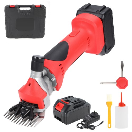 Electric Cordless Shears Sheep Goat Wool Hair Trimmer Shearing Clippers+ Battery - Picture 4 of 12