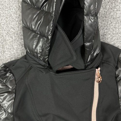 Michael Kors Jacket Girls Sz 7/8 Black Rose Gold Zipper Fleece Lined Soft Shell - Picture 4 of 12