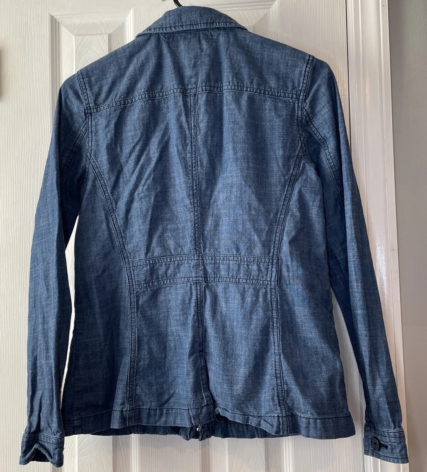 Tommy Hilfiger Jean Jacket S Lightweight Full Zip Button Up Pockets Back Slit thumbnail 10